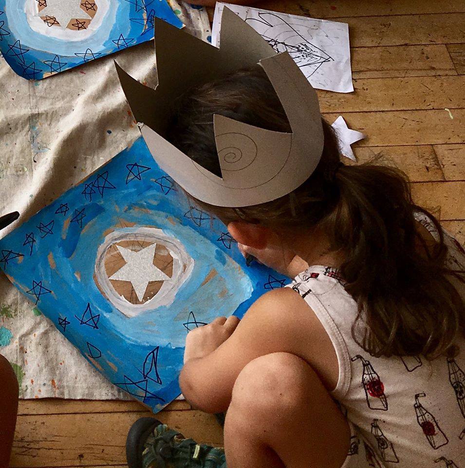 Children creating colorful art projects at Toronto winter camp